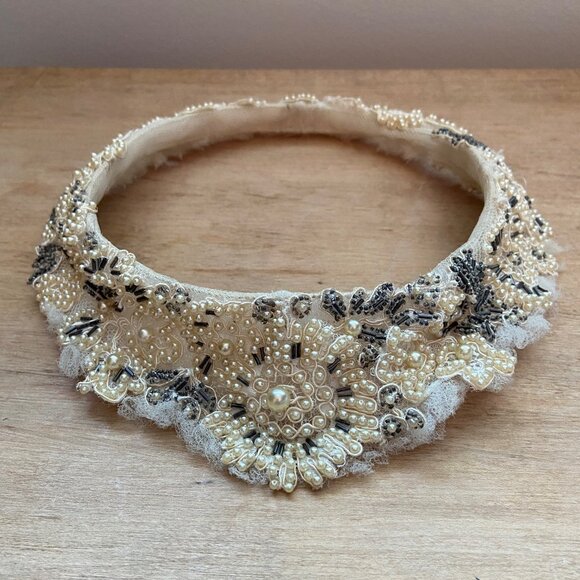 Vintage Hand-beaded Headpiece - Picture 3 of 5